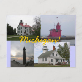 4 Postkarten vom Lake Michigan Lighthouse