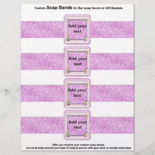 4 pro Blatt Bar Soap Bands Babyduschpapier Gefalle