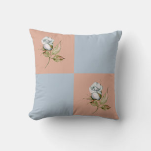 4 Quadrat 2 mit Single-blaugraue Rose Kissen