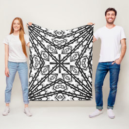 4 Quadrat. Umgewandeltes Spiegel-Kreuz Fleecedecke