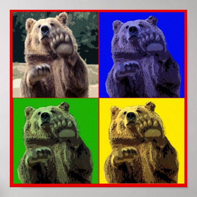 4 QUADRATBEAR POSTER (Vorne)