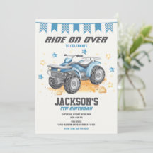 4-Rad-Geburtstagseinladung / Quad-Bike / ATV