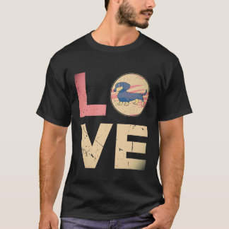 4 Retro vintage Dachshund Hundemutter Geschenke Da T-Shirt