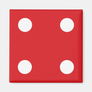 4 rote Würfelmagnete Magnet
