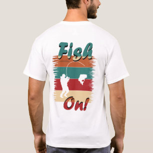4 Rustikale Fische auf personalisiertem NAMEN-Ange T-Shirt