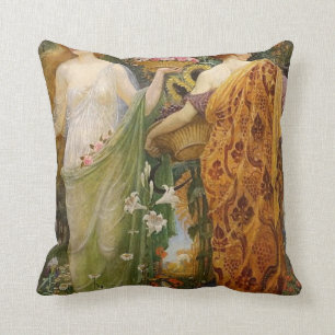 4 Saison mit Walter Crane Kissen