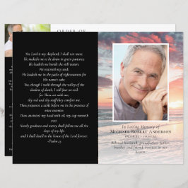 4-seitiges Sonnenuntergang-Beerdigungsprogramm