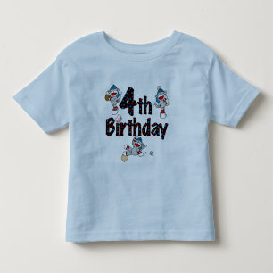 4. Sock Monkey Baseball Geburtstag Kleinkind T-shirt