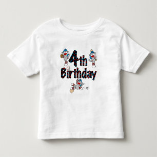 4. Sock Monkey Baseball Geburtstag Kleinkind T-shirt