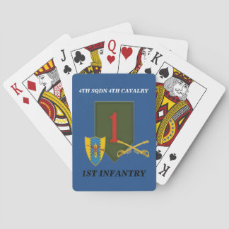 4. SQDN 4. CAVALRY 1. INFANTRY PLAYING CARDS SPIELKARTEN