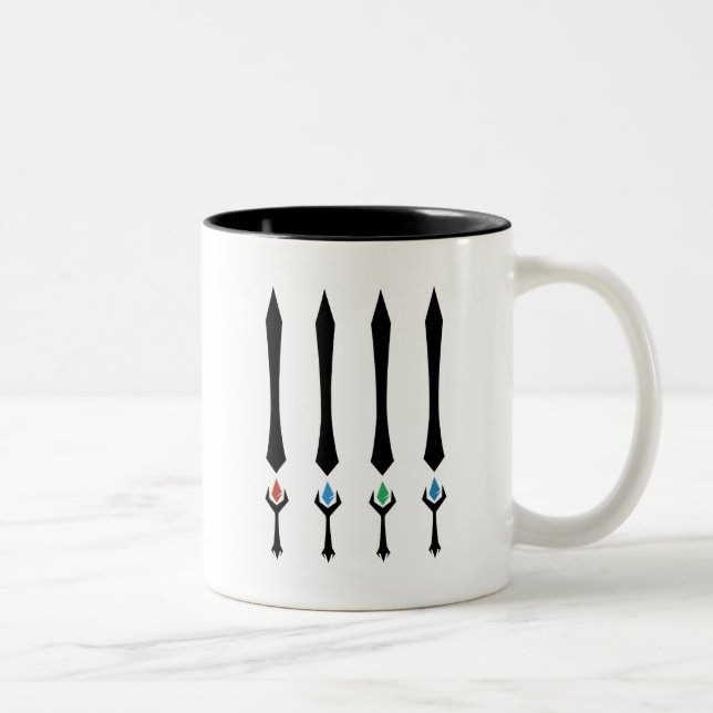 4 Steine Zweifarbige Tasse (Rechts)