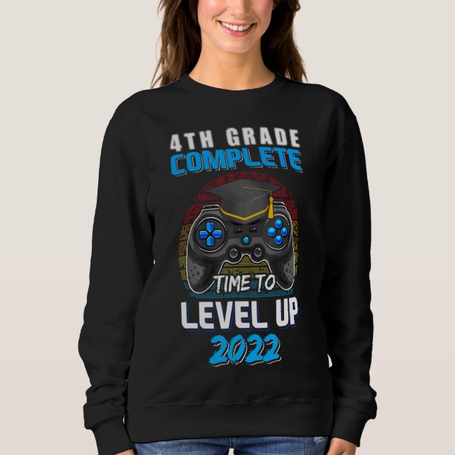4. Stufe abgeschlossen 2022 Videospiel Abschluss J Sweatshirt (Vorderseite)