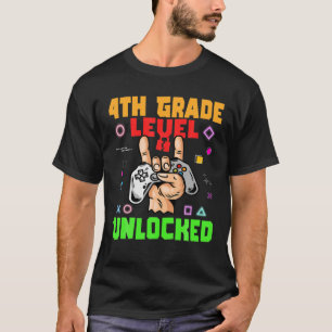 4. Stufe des ungesicherten Gamers zurück zur Schul T-Shirt