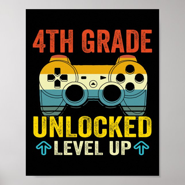 4. Stufe Entsperrt Level-Up Video-Game-Byck nach S Poster (Vorne)