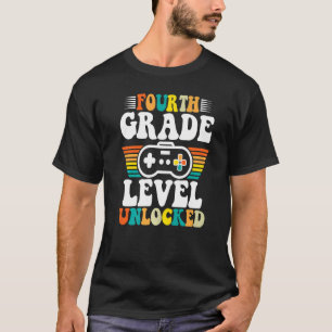 4. Stufe Ungesperrter Gamer erster Schultag T-Shirt