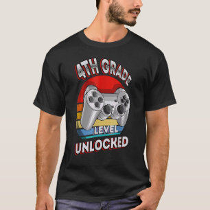 4. Stufe Ungesperrter Gamer erster Schultag T-Shirt