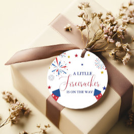 4 t Juli Unabhängigkeitsfirecracker Baby Shower Geschenkanhänger