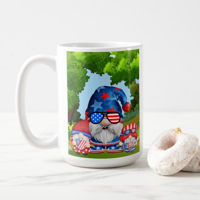 4. Tag der Unabhängigkeit Kaffeetasse (Mit Donut)
