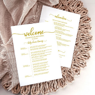 4 Tage Baby Dusche Itinerary Gold Timeline