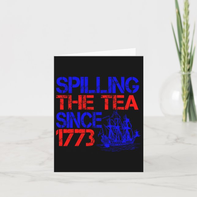 4. Teeausbreitung seit 1773 Amerikanische Unabhäng Karte (Vorderseite)