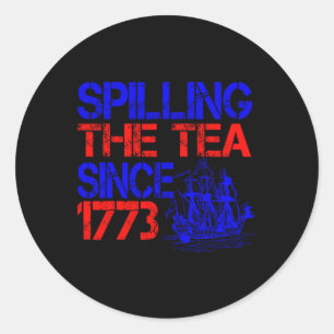 4. Teeausbreitung seit 1773 Amerikanische Unabhäng Runder Aufkleber