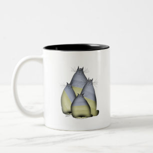 4 Ukraine Katzen Zweifarbige Tasse