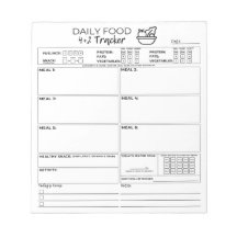 4 und 2 Notepad Food Tracker
