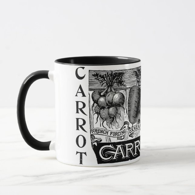 4 Vintage Karotten anzeigen Tasse (Links)
