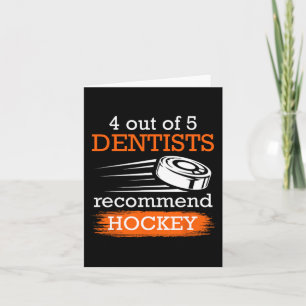 4 von 5 Zahnärzten empfehlen Hockey-Eishockey Karte