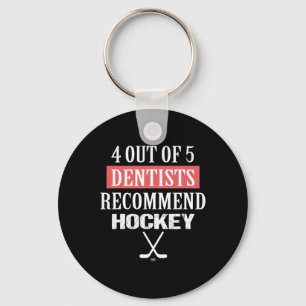 4 von 5 Zahnärzten empfehlen Hockey Lustiger Eisho Schlüsselanhänger