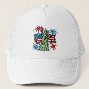 4. von Juli-Baseball-Mütze: "Dame Liberty " Truckerkappe