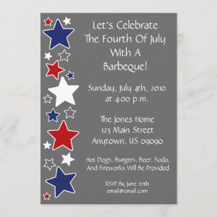 4. Von Juli-Einladung (rote weiße und blaue Einladung
