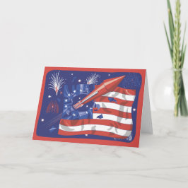 4. von Juli-Feier Karte