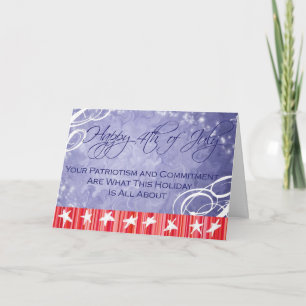 4. von Juli-Karte für unsere Truppen Karte