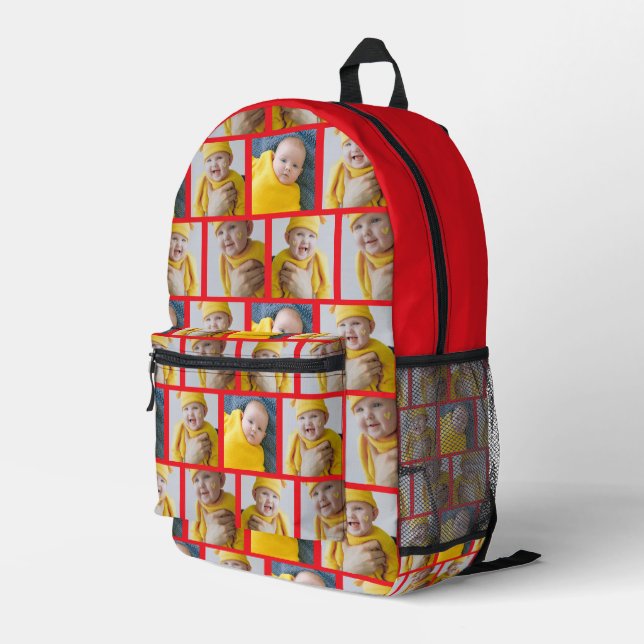 4 Vorlage für Fotocollage macht Ihren Spaß Bedruckter Rucksack (Rückseitige Ecke Rechts)