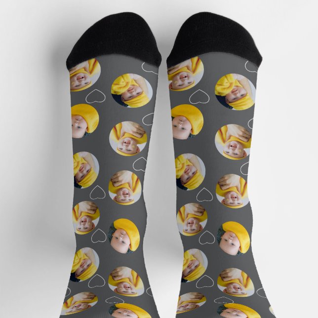 4 Vorlage für Fotocollage macht Ihren Spaß Socken (Oben)