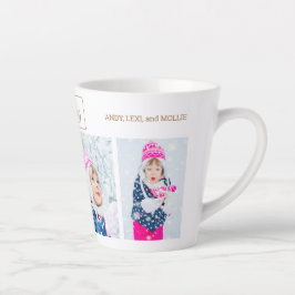 4 Weihnachtsfoto Collage Dashing Schnee Großeltern Milchtasse