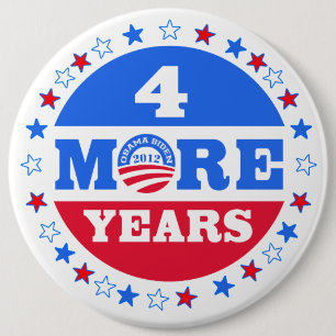 4 weitere Jahre Obama 2012 Button