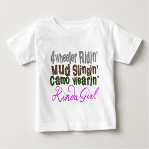 4 Wheeler Ridin Schlammschleuder Camouflage Wearin Baby T-shirt