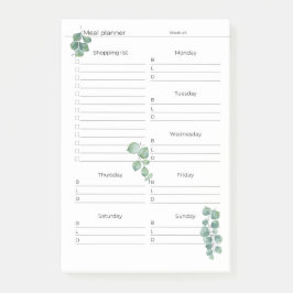 4"x6" wöchentliche Blätter für Speisen/Einkäufe ab Post-it Klebezettel