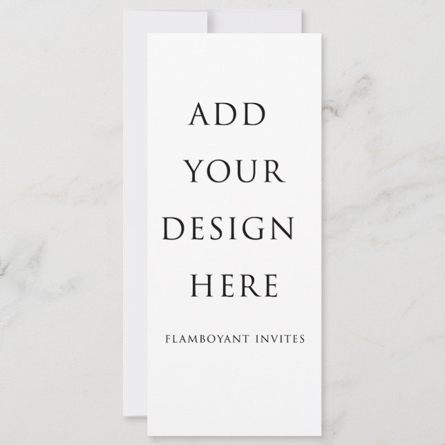 4"x9,25" / 10,2 x 23,5 cm Menükarte / Einladung (Vorderseite)