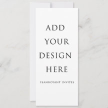 4"x9,25" / 10,2 x 23,5 cm Menükarte / Einladung