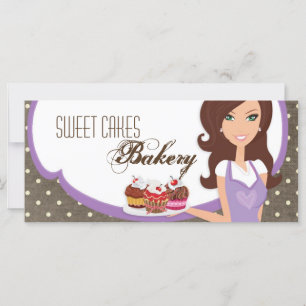 4"x9" Geschenkgutschein Brunette Baker Cup Cakes