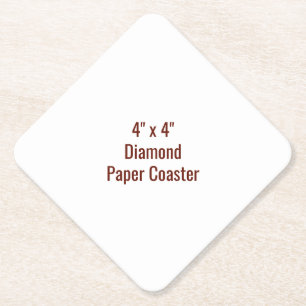 4" x 4" Diamant Untersetzer