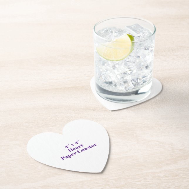 4" x 4" Herz Untersetzer (Vor Ort)
