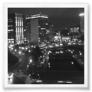 4" x 4" Instagram Druck: Stadt nachts Fotodruck