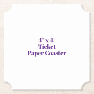 4" x 4" Ticket Untersetzer