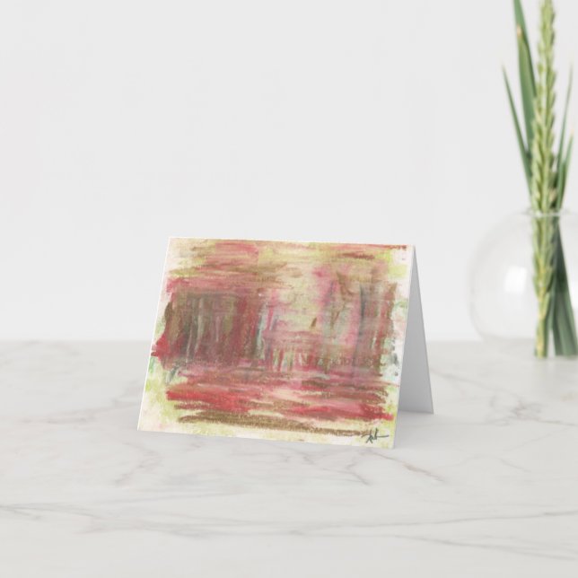 4" x 5,6" Faltkarte - "Bosque" Ankündigung (Vorderseite)