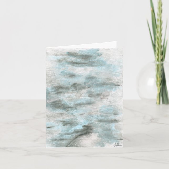 4" x 5,6" gefaltete Notenkarte - "Erosion" Einladung (Vorderseite)