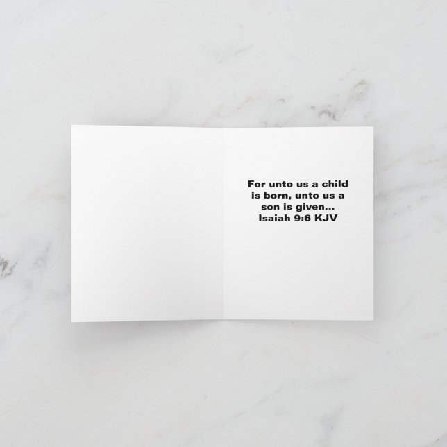 4" x 5.6" Gefaltete Saisongrüße Karte (Innenseite)